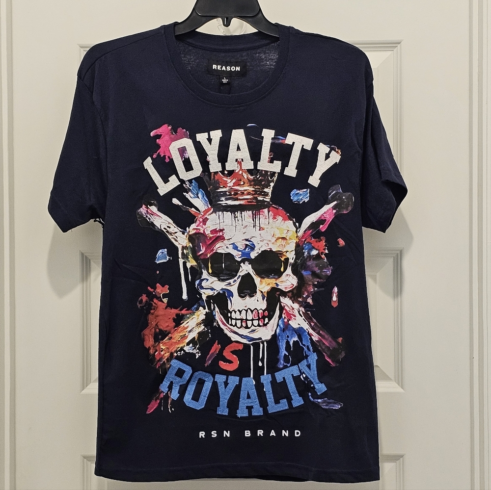 Reason Graphic Loyalty Is Royalty T-Shirt, NWT, Size Large